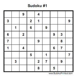 Printable Crossword Puzzles  Kids on Printable Sudoku Puzzles Sudoku Print Out Sudoku Printout